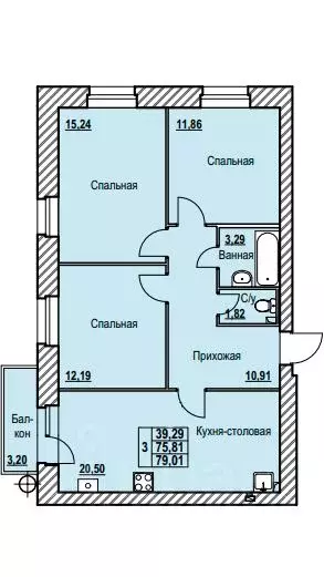 3-к кв. Ярославская область, Ярославль Северный жилрайон, 9-й мкр,  ... - Фото 0