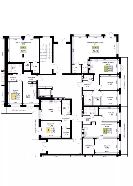 1-к кв. Калининградская область, Гурьевск Включи жилой комплекс (43.31 ... - Фото 2