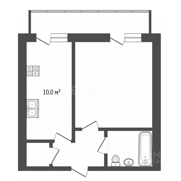 1-к кв. Самарская область, Самара ул. Николая Панова, 50 (37.5 м) - Фото 1