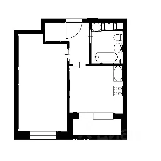 1-к кв. Санкт-Петербург Лиговский просп., 232 (36.3 м) - Фото 2