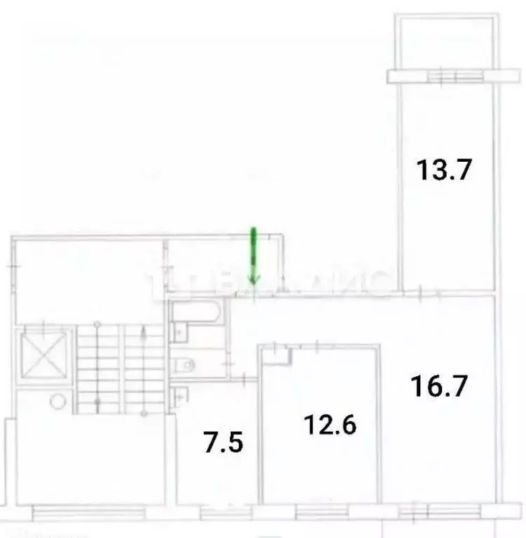 3-к кв. Пермский край, Пермь ул. Моторостроителей, 10 (60.1 м) - Фото 1
