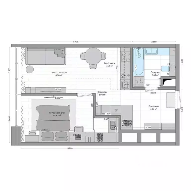 2-к кв. Приморский край, Владивосток ул. Нейбута (48.53 м) - Фото 1