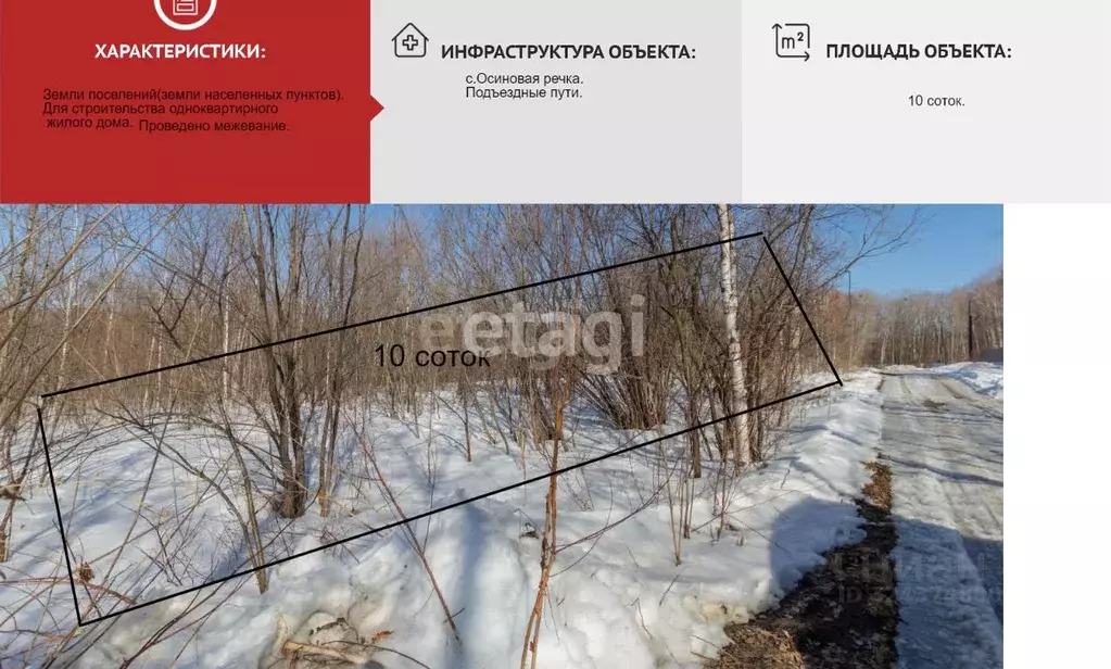 Участок в Хабаровский край, Хабаровский район, Осиновореченское с/пос, ... - Фото 1