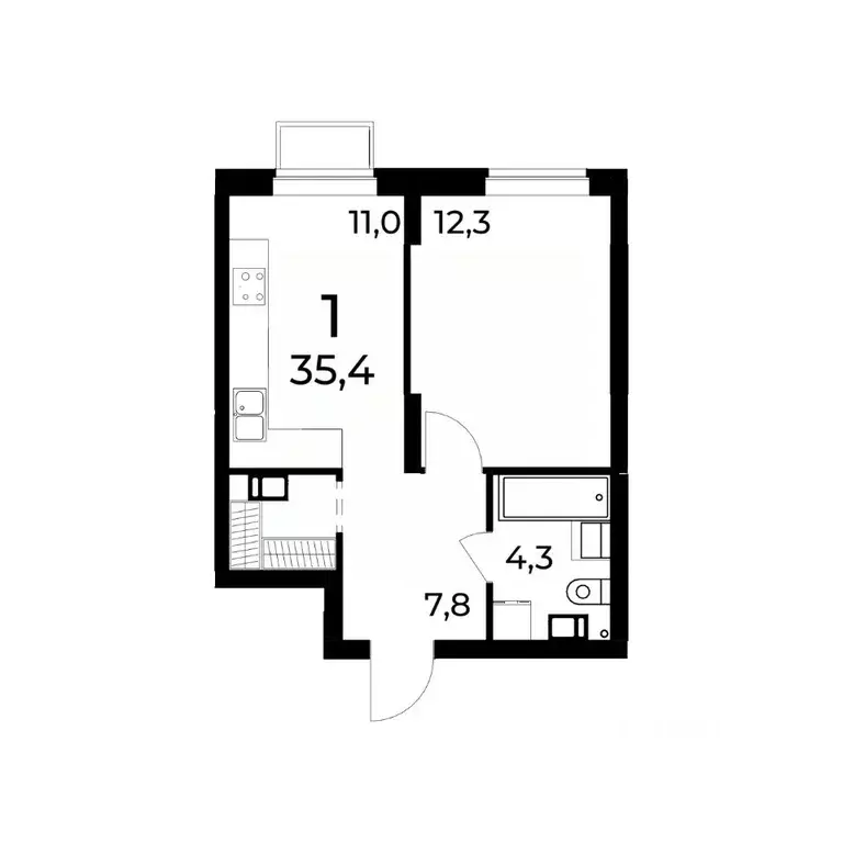 1-к кв. Нижегородская область, Нижний Новгород ул. Усиевича (35.4 м) - Фото 1