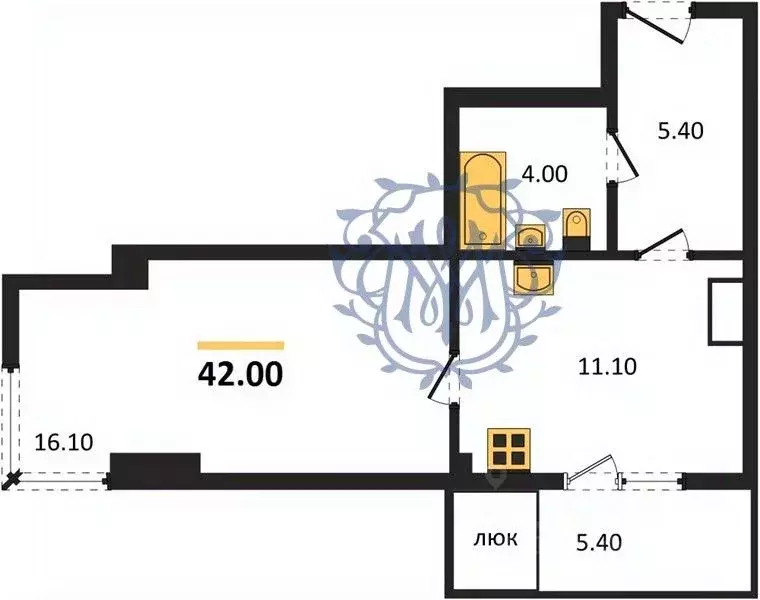 Студия Крым, Симферополь ул. Трубаченко, 21 (42.0 м) - Фото 0