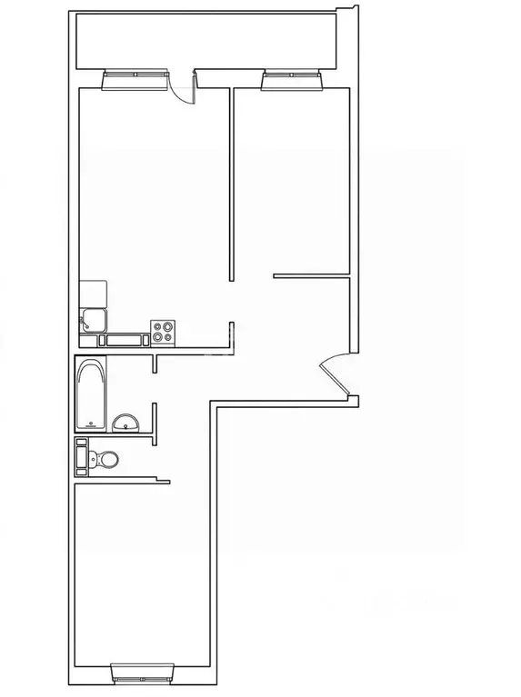 2-к кв. Томская область, Северск ул. Ленина, 124 (60.0 м) - Фото 2