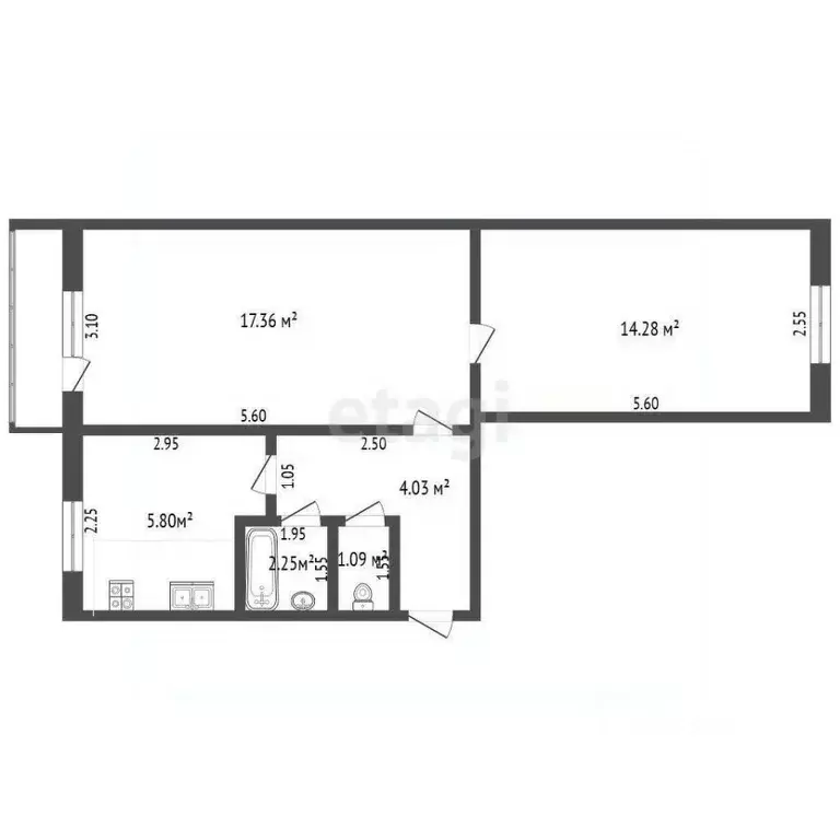 2-к кв. Белгородская область, Ракитянский район, Пролетарский ... - Фото 2