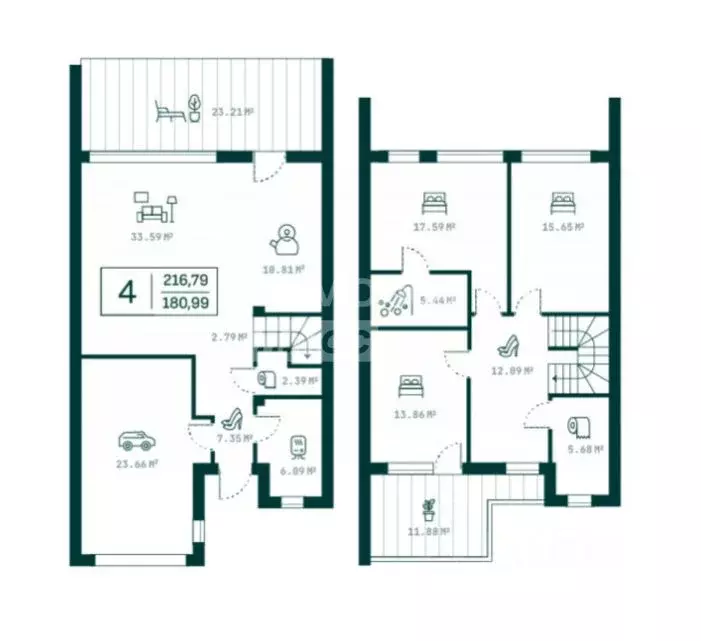 Таунхаус в Липецкая область, Липецкий муниципальный округ, с. Ленино ... - Фото 2