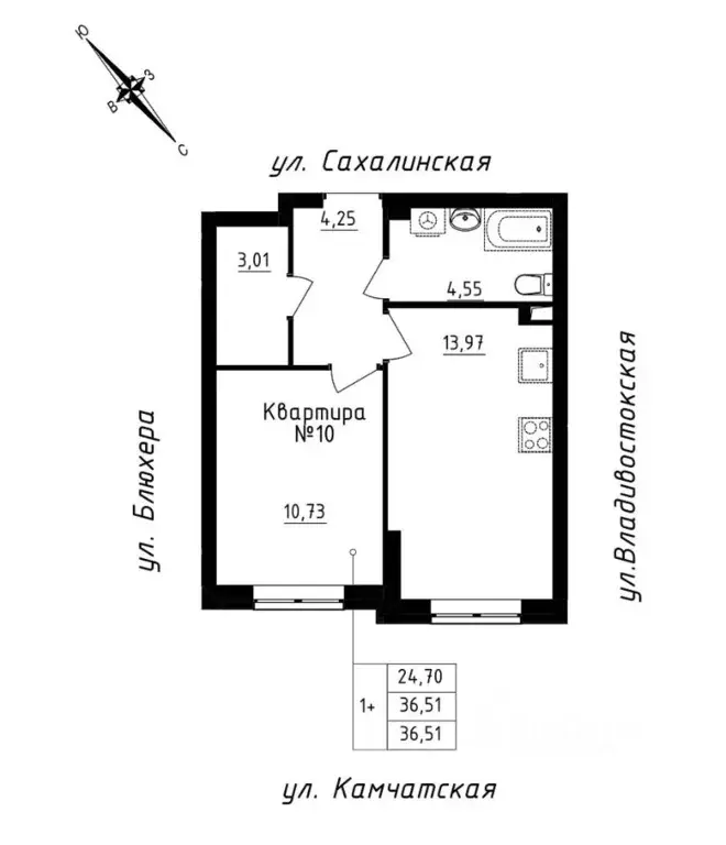 1-к кв. свердловская область, екатеринбург ул. кронштадтская (36.51 м) - Фото 0