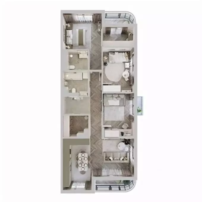 3-к кв. Омская область, Омск Кемеровская ул. (97.49 м) - Фото 1