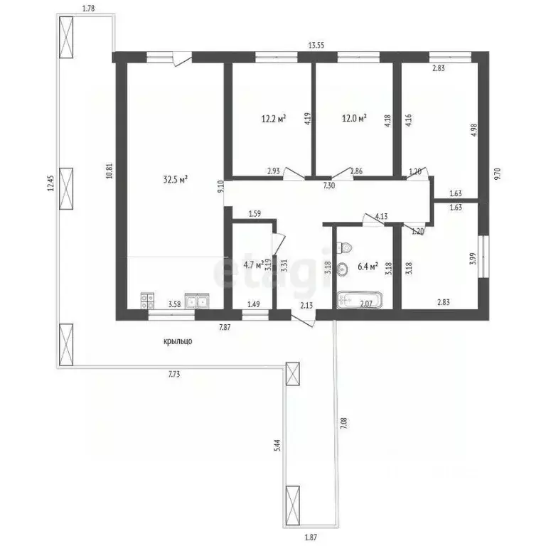 Дом в Татарстан, Тукаевский район, д. Азьмушкино, Подсолнухи мкр ул. ... - Фото 2