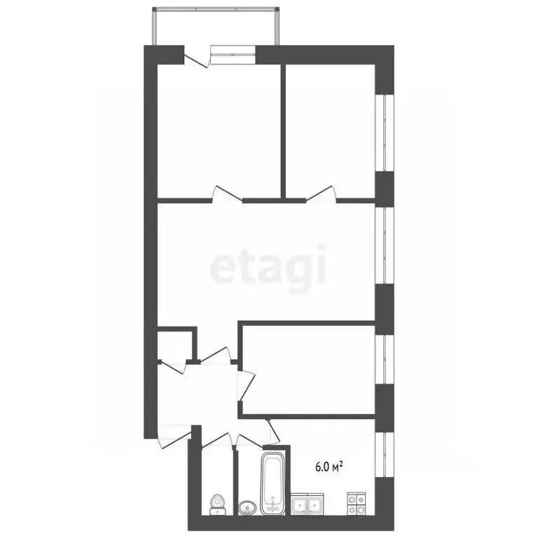 4-к кв. Тюменская область, Тюмень ул. Парфенова, 17 (61.1 м) - Фото 1