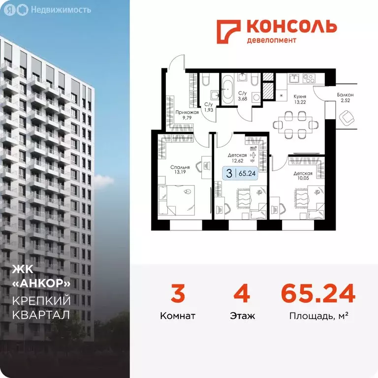 3-комнатная квартира: Нижний Новгород, Канавинский район, 15-й ... - Фото 0