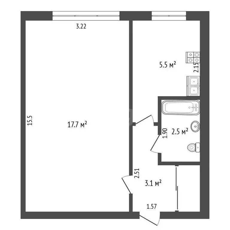 1-комнатная квартира: Самара, посёлок Соцгород, Калининградская улица, ... - Фото 1