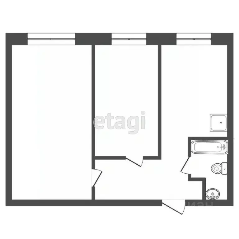 2-к кв. Красноярский край, Красноярск ул. Калинина, 80а (42.6 м) - Фото 2