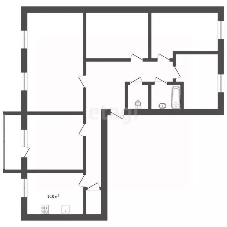 5-к кв. Тюменская область, Тюмень Ткацкий проезд, 18 (85.5 м) - Фото 2