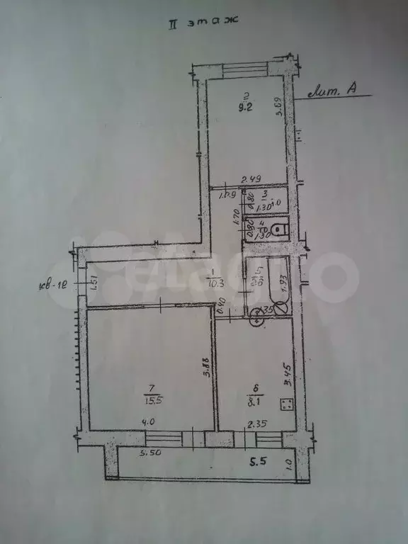 2-к. квартира, 47,7 м, 2/2 эт. - Фото 1