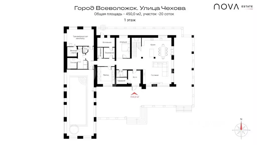 Дом в Ленинградская область, Всеволожск ул. Чехова, 7 (450 м) - Фото 2