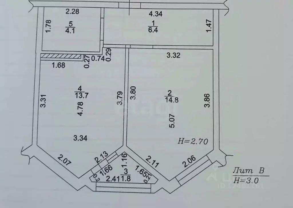 Студия Краснодарский край, Анапа ш. Супсехское, 4к2 (34.8 м) - Фото 1