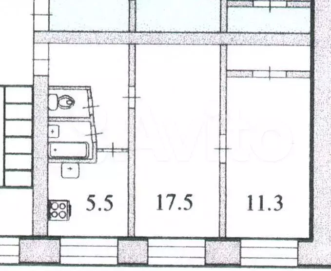 2-к. квартира, 46 м, 5/5 эт. - Фото 0