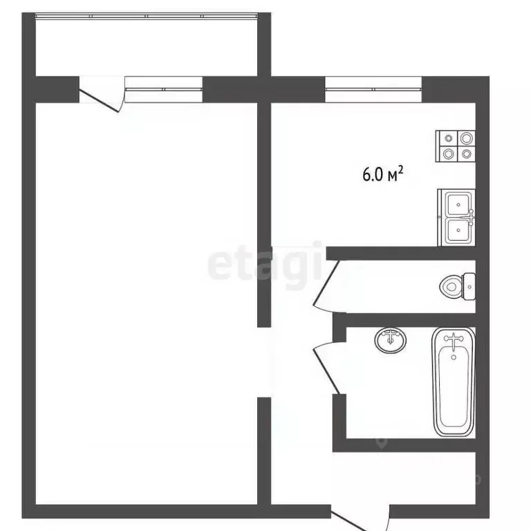 1-к кв. Ярославская область, Рыбинск ул. Коминтерна, 19 (32.5 м) - Фото 2