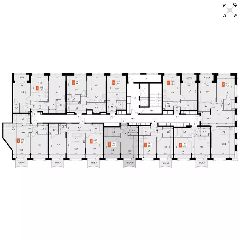 1-к кв. Нижегородская область, Нижний Новгород Черниговская ул. (41.9 ... - Фото 1