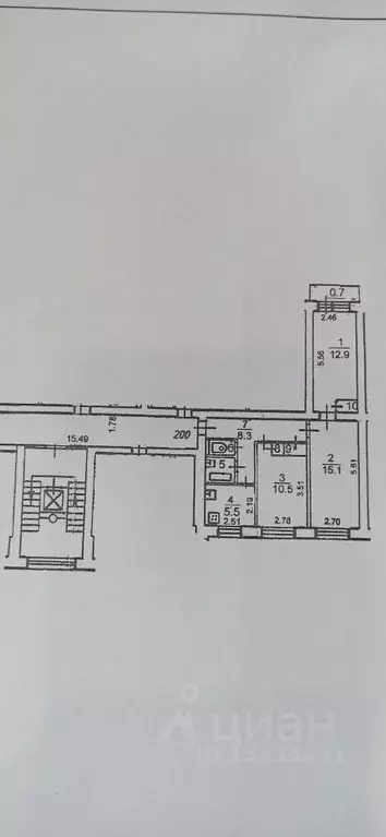 3-к кв. Псковская область, Псков Рижский просп., 31 (57.5 м) - Фото 2