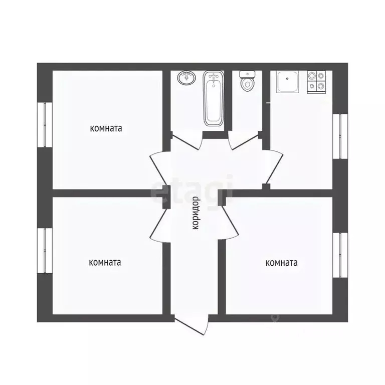 3-к кв. Бурятия, Улан-Удэ ул. Буйко, 33 (70.0 м) - Фото 2