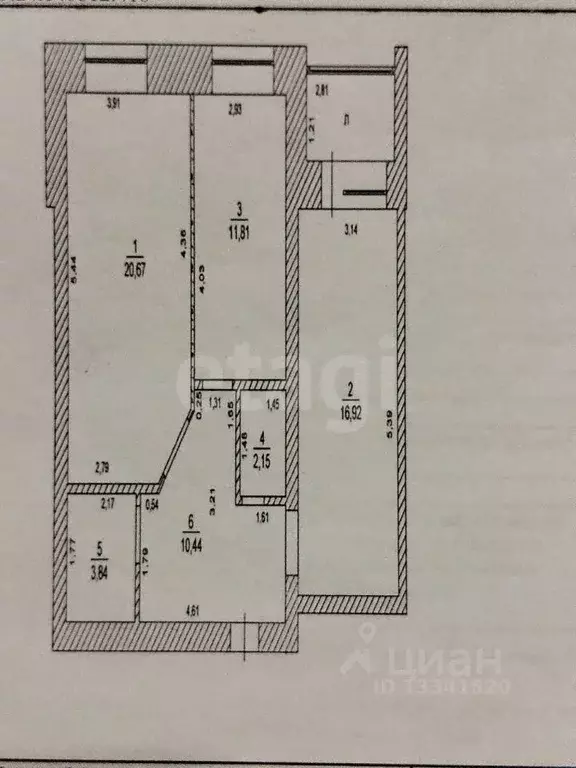 2-к кв. Ульяновская область, Ульяновск ул. Федерации, 59 (65.8 м) - Фото 2