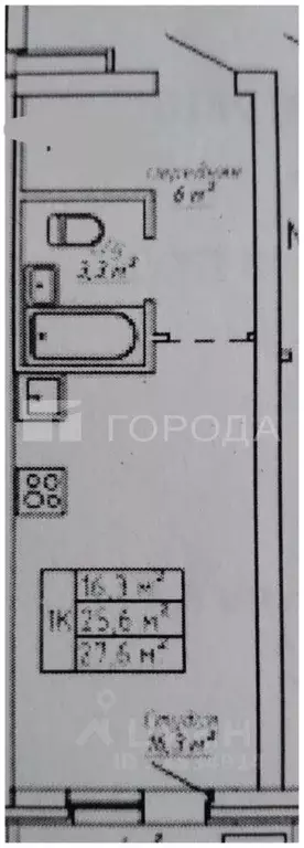 Студия Алтайский край, Барнаул ул. Шумакова, 11 (29.0 м) - Фото 1