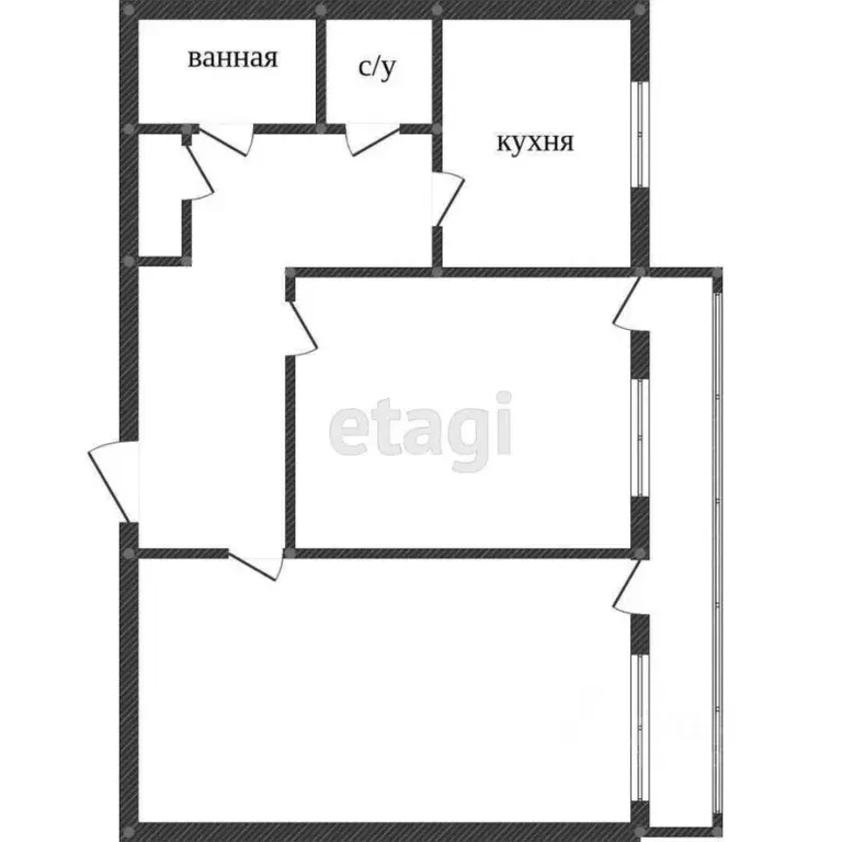 2-к кв. Костромская область, Кострома Новосельская ул., 61 (59.0 м) - Фото 2