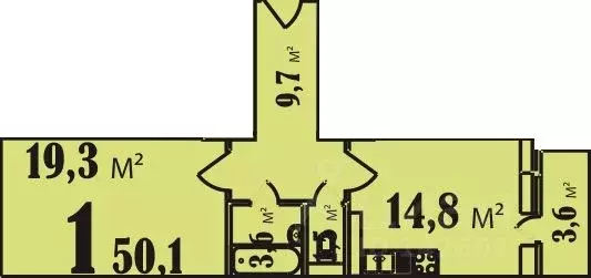 1-к кв. Московская область, Люберцы городской округ, Октябрьский пгт ... - Фото 2