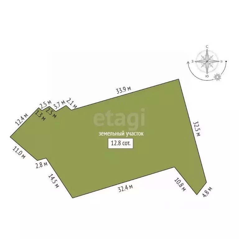 Участок в Саха (Якутия), Якутск ул. Кустук, 34/6 (12.8 сот.) - Фото 2