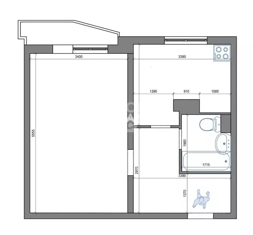 1-комнатная квартира: Одинцово, улица Говорова, 52 (38 м) - Фото 2