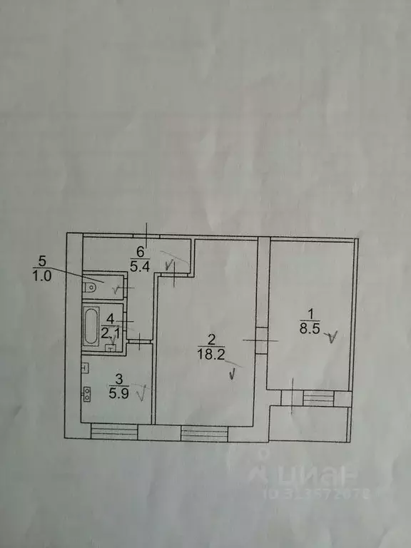 2-к кв. Саратовская область, Саратов Буровая ул., 9 (42.0 м) - Фото 1