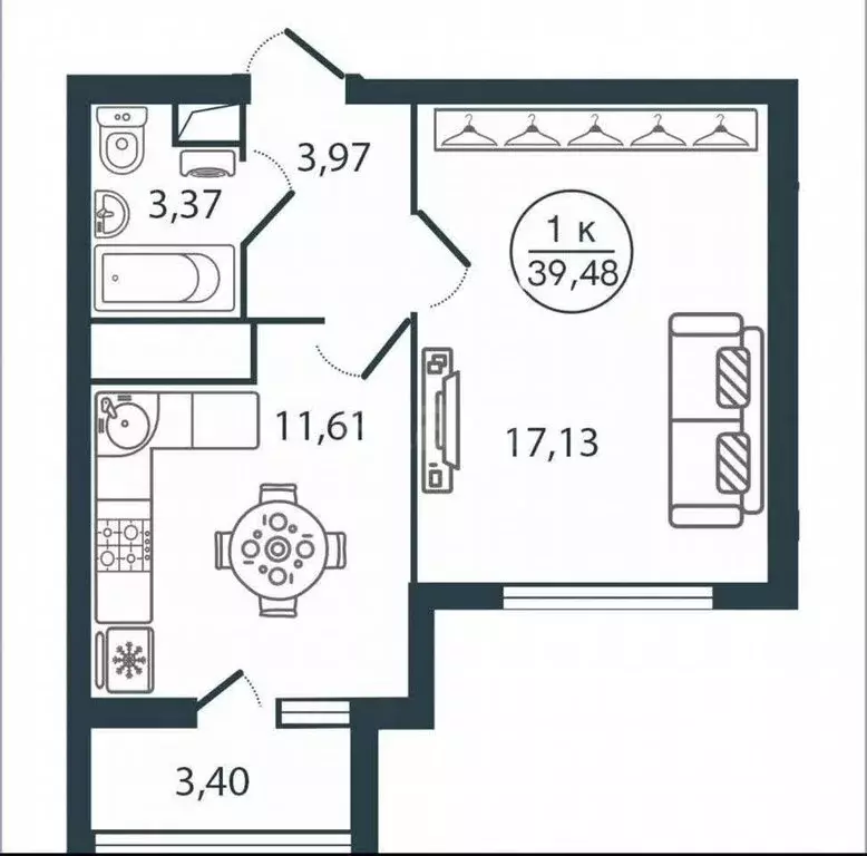 1-комнатная квартира: Тверь, улица Левитана, 72Б (39.5 м) - Фото 0