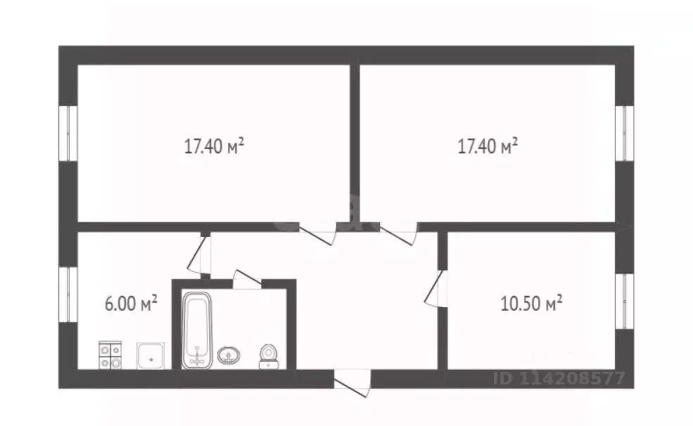 3-к кв. Воронежская область, Борисоглебск ул. Терешковой, 16Б (61.5 м) - Фото 2