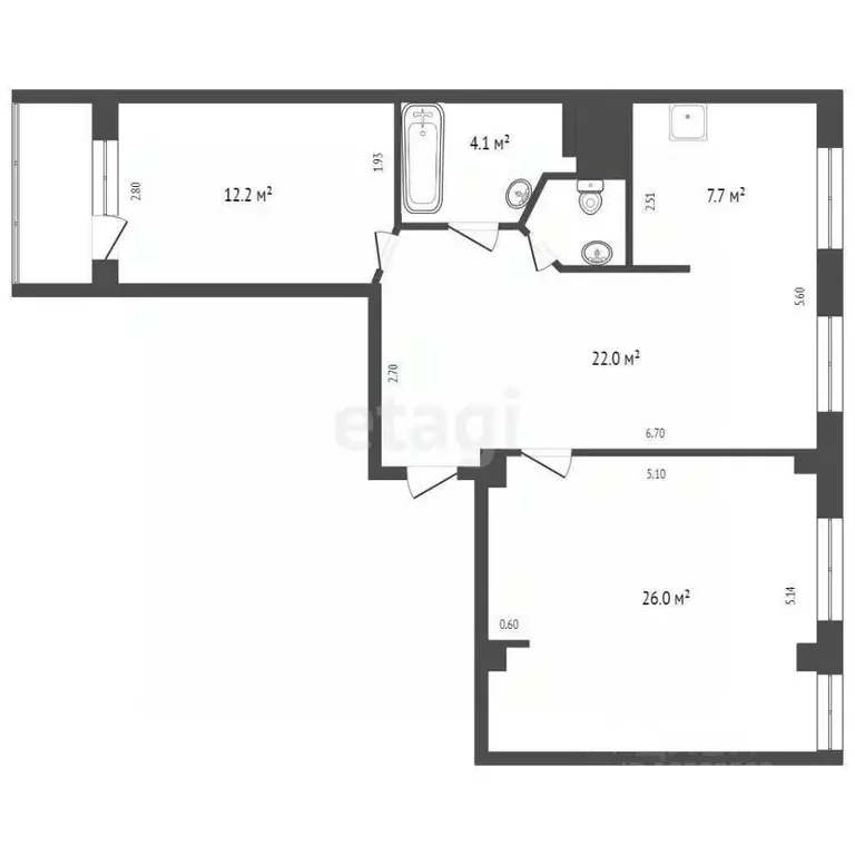 3-к кв. Красноярский край, Красноярск ул. Ладо Кецховели, 71 (75.1 м) - Фото 1