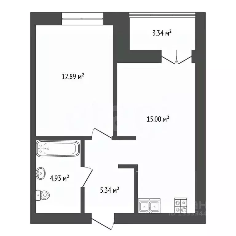 1-к кв. Тюменская область, Тюмень Широтная ул., 209к1 (40.0 м) - Фото 2