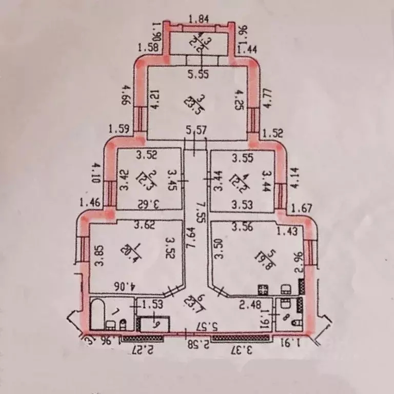 4-к кв. Санкт-Петербург Кондратьевский просп., 62к6 (120.1 м) - Фото 1