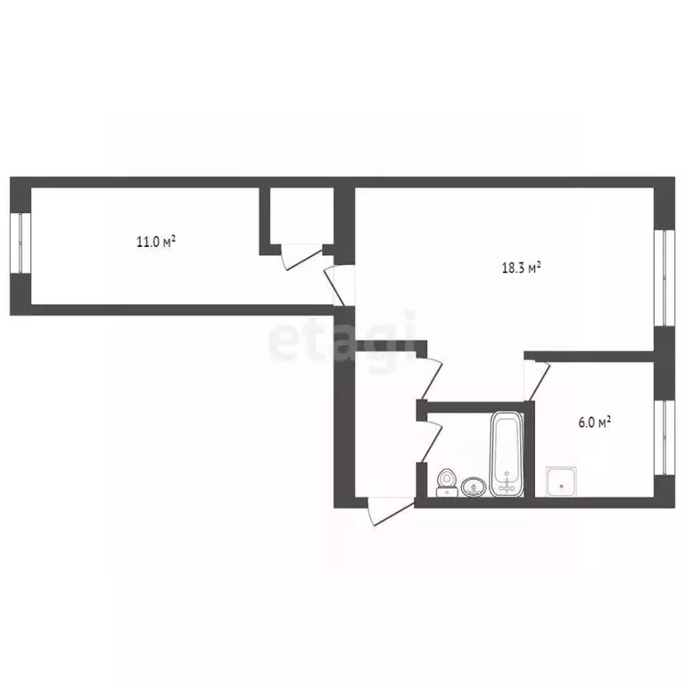 2-к кв. Вологодская область, Череповец ул. Ломоносова, 8А (42.5 м) - Фото 1
