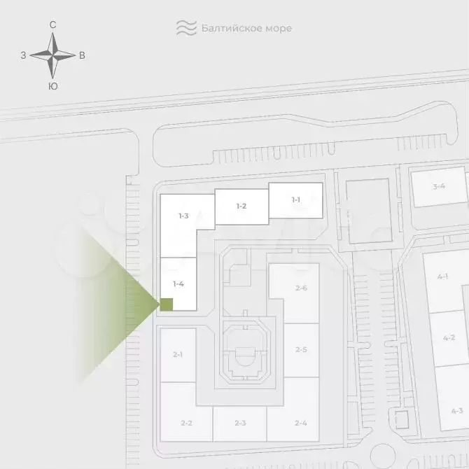 1-к. квартира, 27,7 м, 1/4 эт. - Фото 1