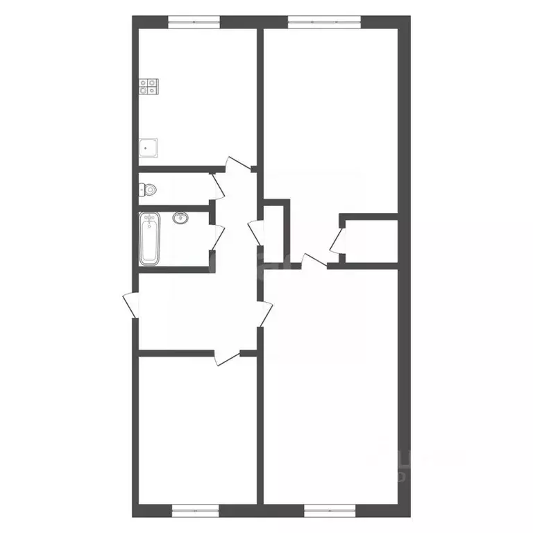 3-к кв. Тульская область, Узловая ул. Трегубова, 34 (62.5 м) - Фото 2