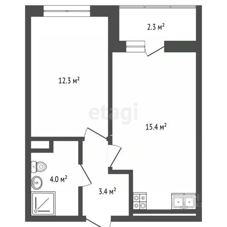 1-к кв. Краснодарский край, Анапа ул. Ленина, 180к8 (38.4 м) - Фото 1