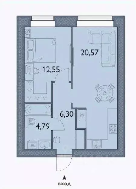 1-к кв. Брянская область, Брянский район, пос. Мичуринский, ... - Фото 1