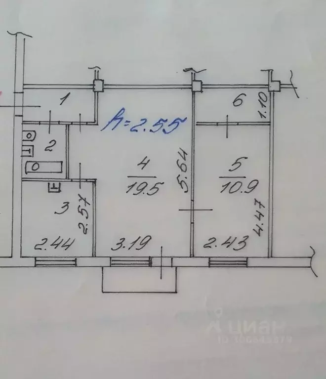 2-к кв. Красноярский край, Красноярск Кольцевая ул., 24 (45.2 м) - Фото 0