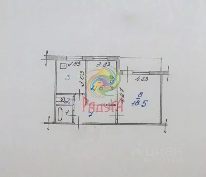 2-к кв. Ивановская область, Иваново Микрорайон 14-е п/о, 371 (49.0 м) - Фото 1