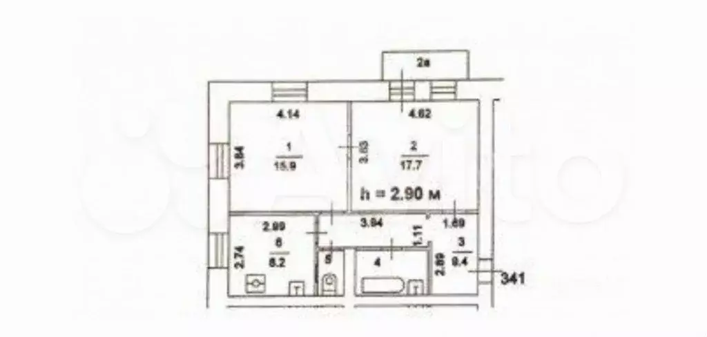 2-к. квартира, 56 м, 5/5 эт. - Фото 0