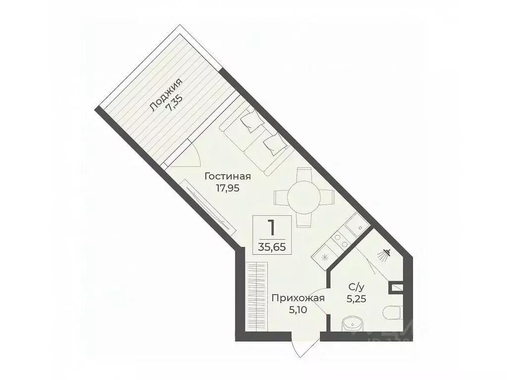Студия Крым, Сакский район, с. Лесновка  (35.65 м) - Фото 0