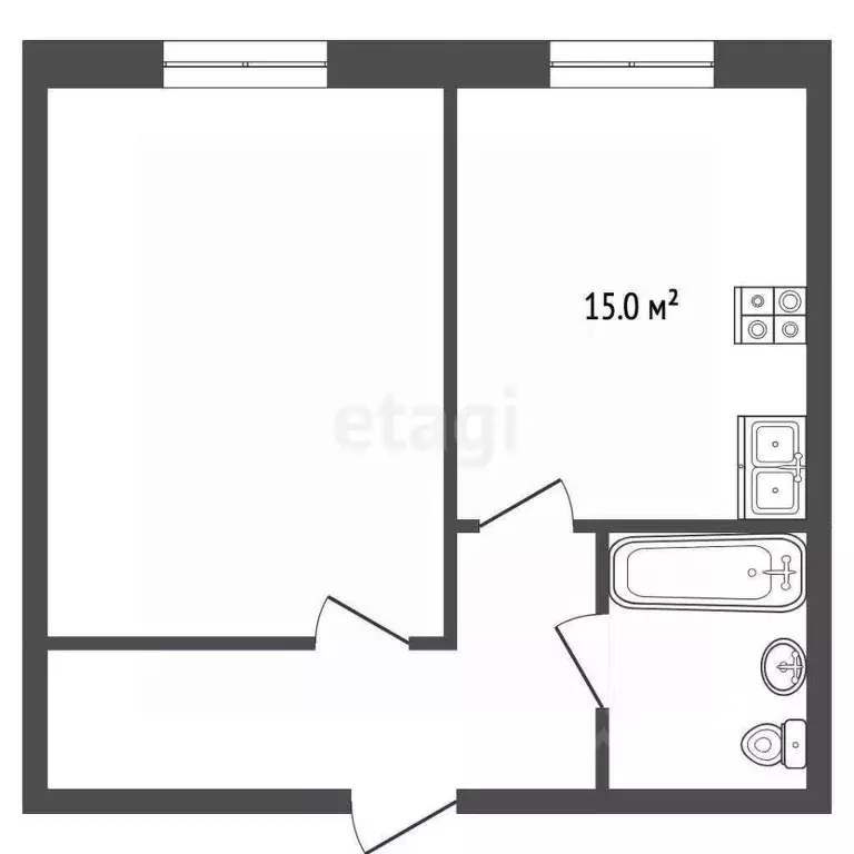 2-к кв. Пермский край, Пермский муниципальный округ, с. Фролы ул. ... - Фото 1